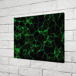 Холст прямоугольный Абстракция - Черно-зеленый фон - дым, цвет: 3D-принт — фото 2