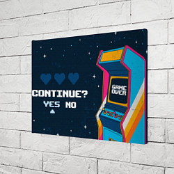 Холст прямоугольный Game Over игровой автомат Game Cabinet, цвет: 3D-принт — фото 2