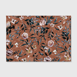 Холст прямоугольный Цветы Сад Кирпичного Цвета, цвет: 3D-принт — фото 2