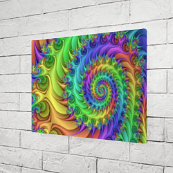 Холст прямоугольный Красочная фрактальная спираль Узор Colorful fracta, цвет: 3D-принт — фото 2