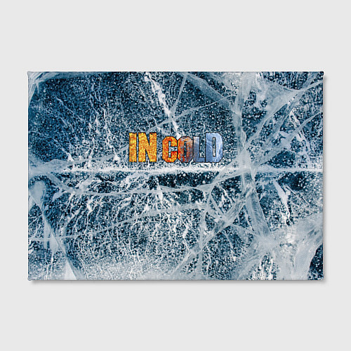 Картина прямоугольная IN COLD horizontal logo with ice / 3D-принт – фото 2