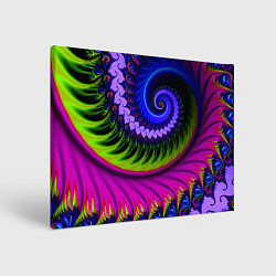 Картина прямоугольная Разноцветная неоновая спираль Абстракция Multicolo