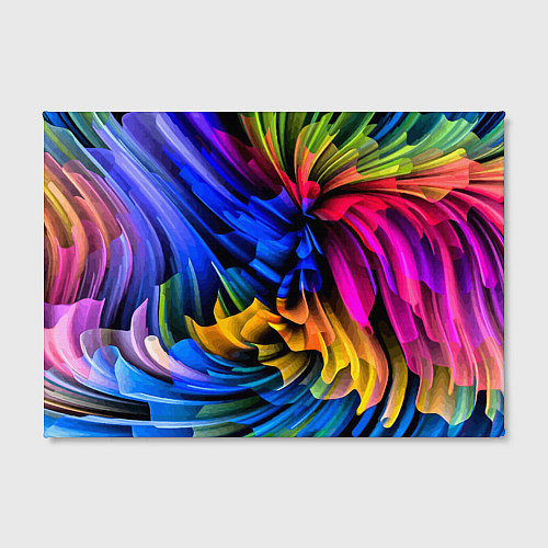 Картина прямоугольная Абстрактная неоновая композиция Abstract neon comp / 3D-принт – фото 2