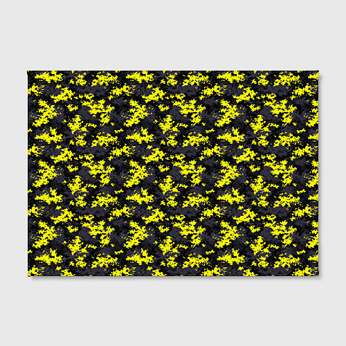 Картина прямоугольная Камуфляж Пиксельный Чёрно-Жёлтый / 3D-принт – фото 2