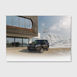 Холст прямоугольный Тoyota Land Cruiser Prado у горного коттеджа Mount, цвет: 3D-принт — фото 2