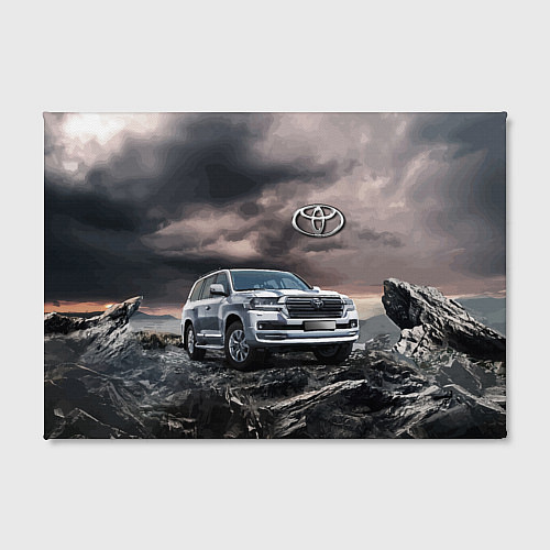 Картина прямоугольная Toyota Land Cruiser 200 среди скал / 3D-принт – фото 2