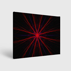 Холст прямоугольный Красный эфир 3D - абстракция, цвет: 3D-принт