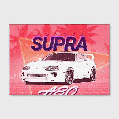 Картина прямоугольная Supra A80 Retro Style / 3D-принт – фото 2