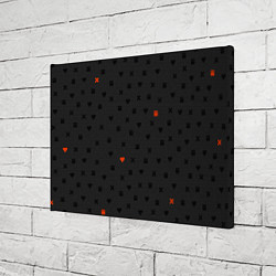 Холст прямоугольный Love Death and Robots black pattern, цвет: 3D-принт — фото 2