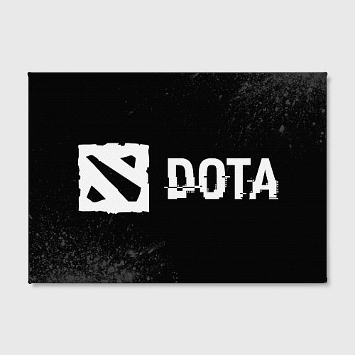 Картина прямоугольная Dota Glitch на темном фоне / 3D-принт – фото 2