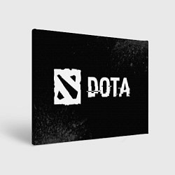 Холст прямоугольный Dota Glitch на темном фоне, цвет: 3D-принт