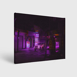 Картина прямоугольная Неоновый ночной переход - Фиолетовый
