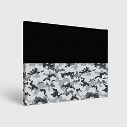 Холст прямоугольный Полукамуфляж Тёмно-Серый, цвет: 3D-принт