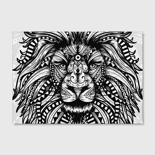 Картина прямоугольная Черно белый Африканский Лев Black and White Lion / 3D-принт – фото 2