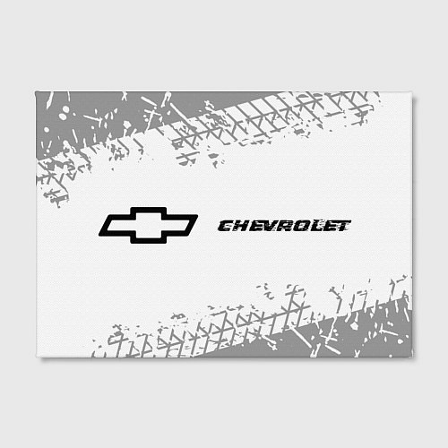 Картина прямоугольная Chevrolet Speed на светлом фоне со следами шин / 3D-принт – фото 2