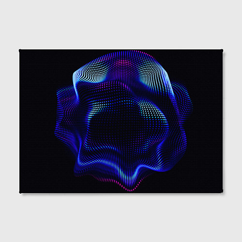 Картина прямоугольная Неоновый фрактал - абстракция / 3D-принт – фото 2