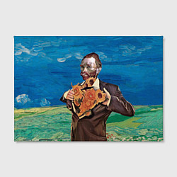 Холст прямоугольный Ван Гог портрет с Подсолнухами, цвет: 3D-принт — фото 2