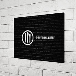 Холст прямоугольный Three Days Grace glitch на темном фоне: надпись и, цвет: 3D-принт — фото 2