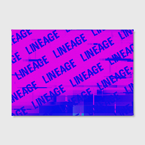 Картина прямоугольная Lineage glitch text effect: паттерн / 3D-принт – фото 2