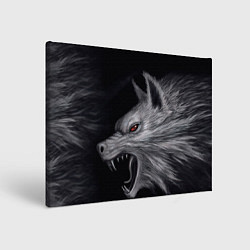 Картина прямоугольная Агрессивный волк