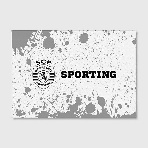 Картина прямоугольная Sporting sport на светлом фоне: надпись и символ / 3D-принт – фото 2