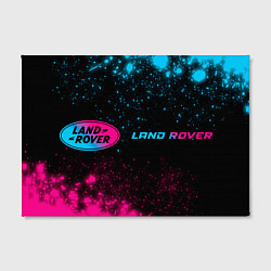 Холст прямоугольный Land Rover - neon gradient: надпись и символ, цвет: 3D-принт — фото 2