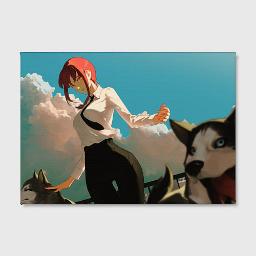 Картина прямоугольная Макима с псами - Человек-бензопила / 3D-принт – фото 2