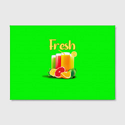 Холст прямоугольный Фруктовые соки Fresh, цвет: 3D-принт — фото 2