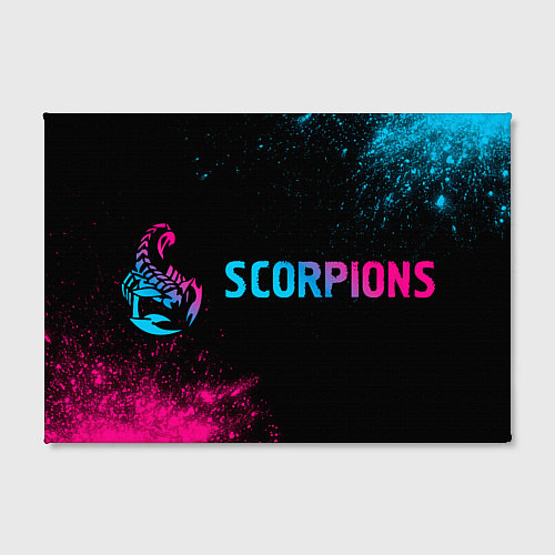 Картина прямоугольная Scorpions - neon gradient: надпись и символ / 3D-принт – фото 2
