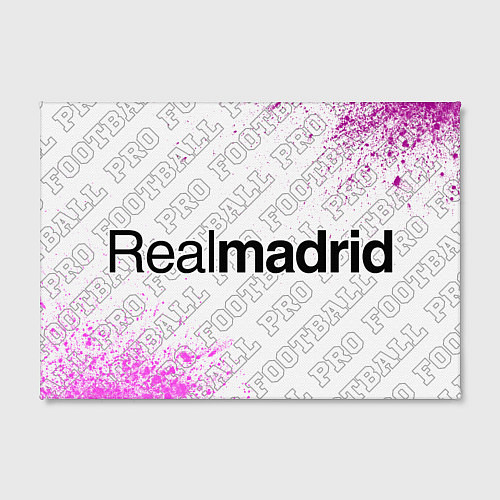 Картина прямоугольная Real Madrid pro football: надпись и символ / 3D-принт – фото 2