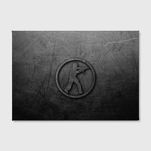 Картина прямоугольная Чугунный логотип Counter Strike / 3D-принт – фото 2