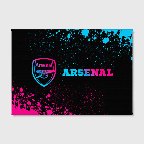 Картина прямоугольная Arsenal - neon gradient: надпись и символ / 3D-принт – фото 2