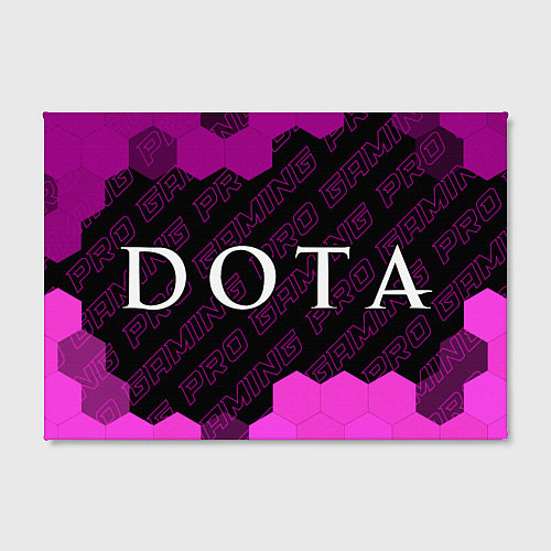 Картина прямоугольная Dota pro gaming: надпись и символ / 3D-принт – фото 2