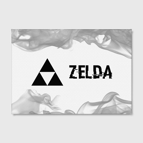 Картина прямоугольная Zelda glitch на светлом фоне: надпись и символ / 3D-принт – фото 2