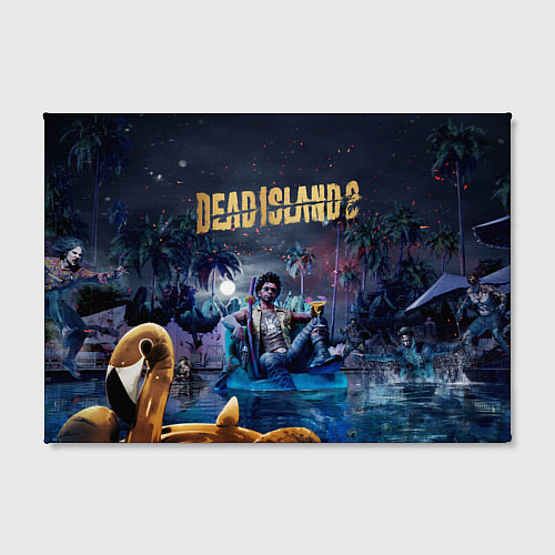 Картина прямоугольная Dead island 2 герой в ночи / 3D-принт – фото 2
