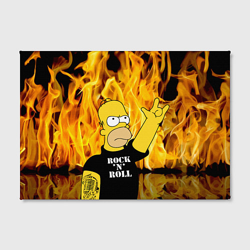 Картина прямоугольная Homer Simpson - Rock n Roll! / 3D-принт – фото 2