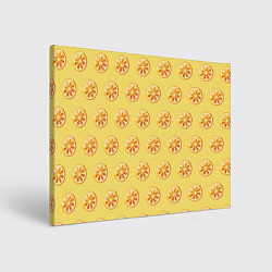 Холст прямоугольный Апельсин Паттерн - Желтая версия, цвет: 3D-принт