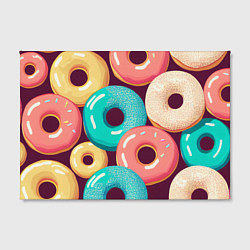 Холст прямоугольный Пончики и только пончики, цвет: 3D-принт — фото 2