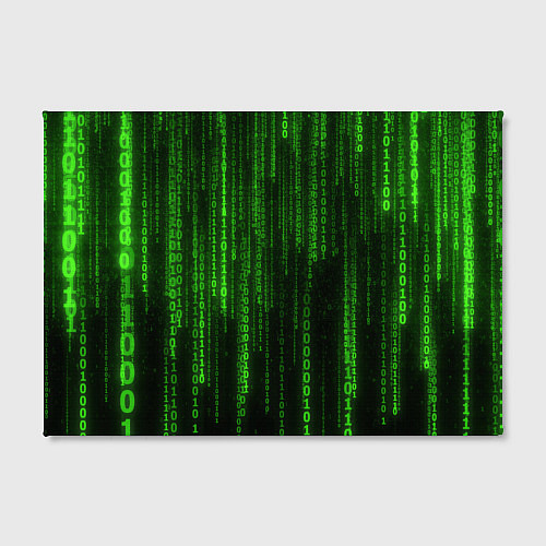 Картина прямоугольная Двоичный код зеленый / 3D-принт – фото 2