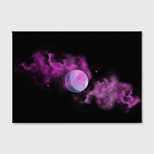 Картина прямоугольная Космическая Луна в дыму / 3D-принт – фото 2