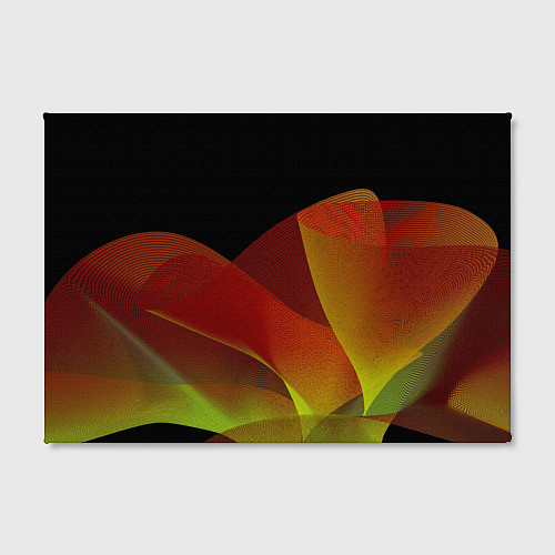 Картина прямоугольная Абстрактная ассиметричная оранжевая волна / 3D-принт – фото 2