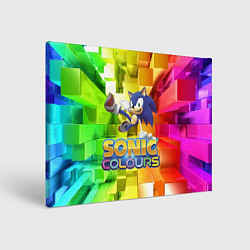 Холст прямоугольный Sonic Colours - Hedgehog - Video game, цвет: 3D-принт