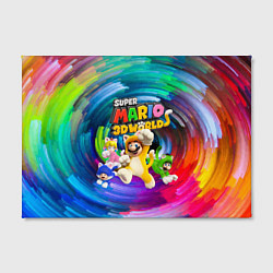 Холст прямоугольный Super Mario 3D World - Nintendo - Team of heroes, цвет: 3D-принт — фото 2