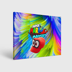 Холст прямоугольный Super Mario Odyssey - Nintendo - Бейсболка, цвет: 3D-принт