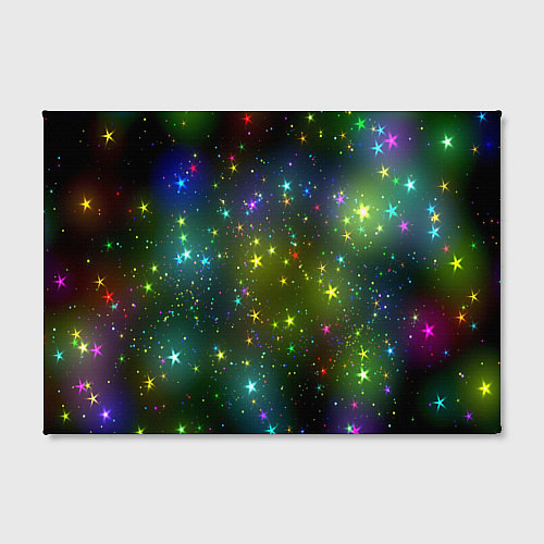 Картина прямоугольная Маленькие неоновые звездочки / 3D-принт – фото 2