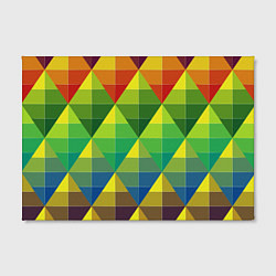 Холст прямоугольный Узор из разноцветных фигур, цвет: 3D-принт — фото 2