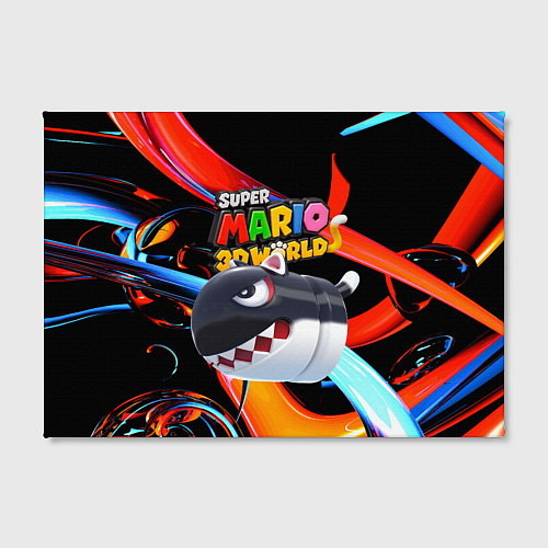 Картина прямоугольная Cat Bullet Bill - Super mario 3D World - Nintendo / 3D-принт – фото 2