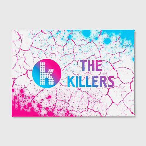 Картина прямоугольная The Killers neon gradient style: надпись и символ / 3D-принт – фото 2
