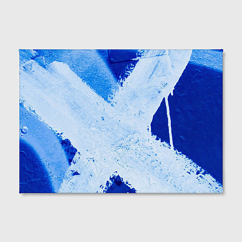 Картина прямоугольная Белый крест на синем фоне / 3D-принт – фото 2