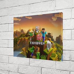 Холст прямоугольный Тимофей Minecraft, цвет: 3D-принт — фото 2